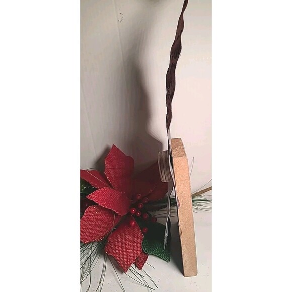 NWT Rustic Handmade Metal/ Wood 15"x 8" Christmas Gnome - Picture 4 of 5